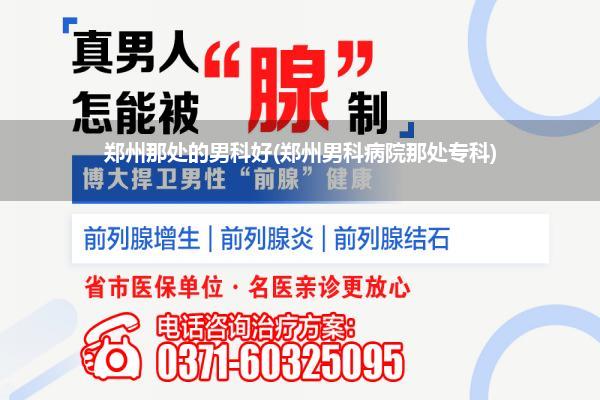 郑州那处的男科好(郑州男科病院那处专科)